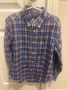 🎉BUNDLE 10 for $20🎉 Ralph Lauren kids Blue Red White Plaid Button-Down Shirt